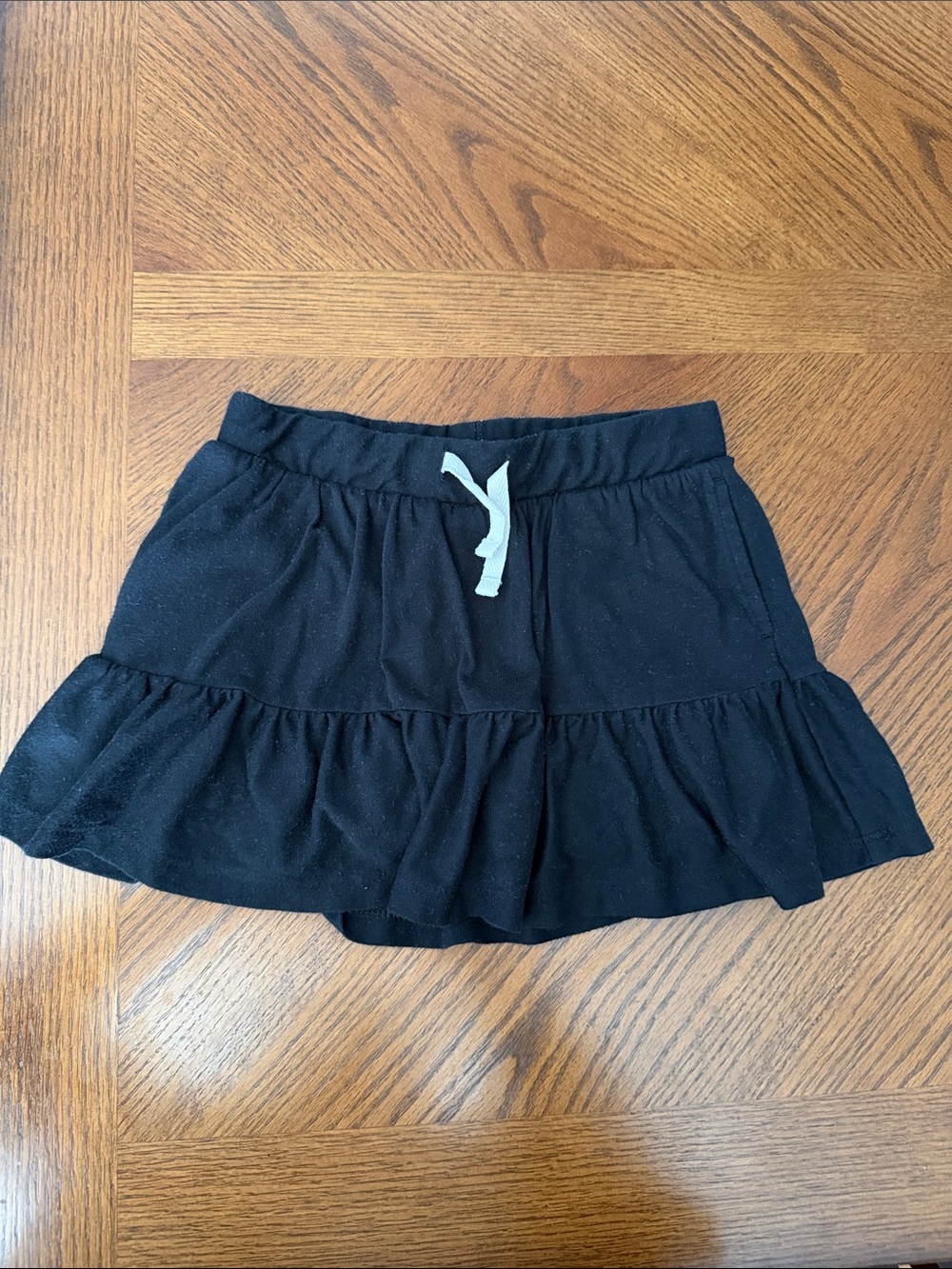 Cat & Jack Black Ruffle Skort with Drawstring